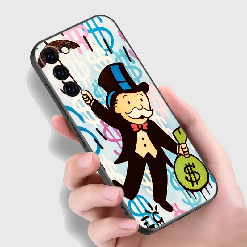 Dollar Alec Monopoly Phone Case For Samsung A13 A22 A24 A32 4G A25 A34 A35 A52S A53 A54 A55 A73 5G A12 A14 A15 A23 A31 A33 A50