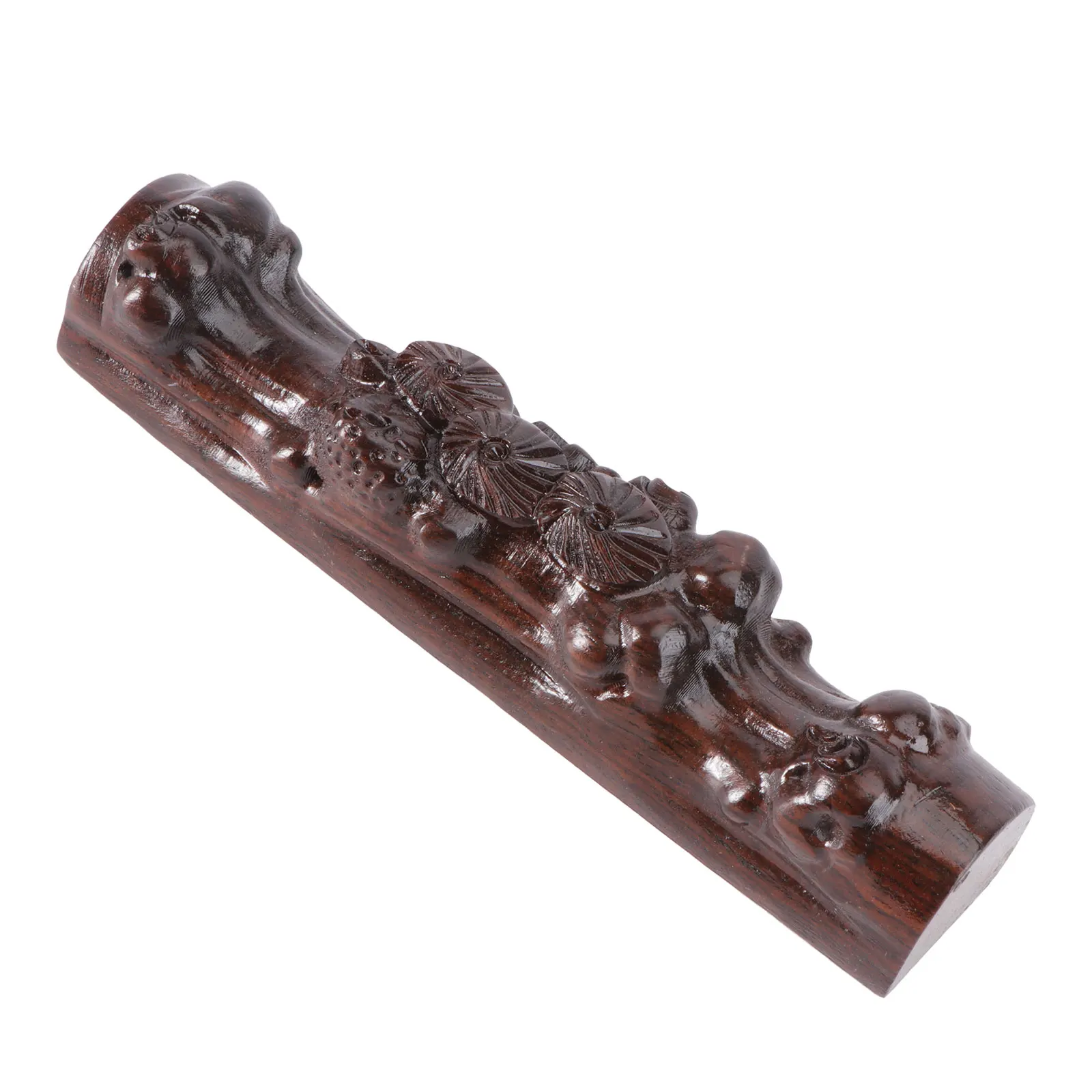

1pc Solid Wood Pen Holder Stand Calligraphy Ink Brush Writing Desk Organizer High Quality Ebony Material Durable Practical Long