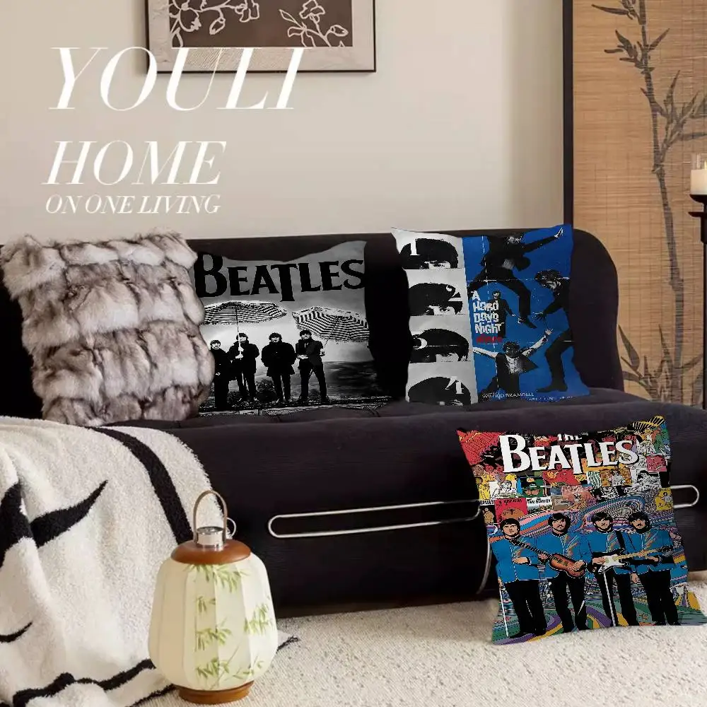 Rock Band The B-B-Beatles-es Personalized Pillow Cover Kids Bedroom Wild Party Decor Pillowcase Kid Birthday Shower Gift