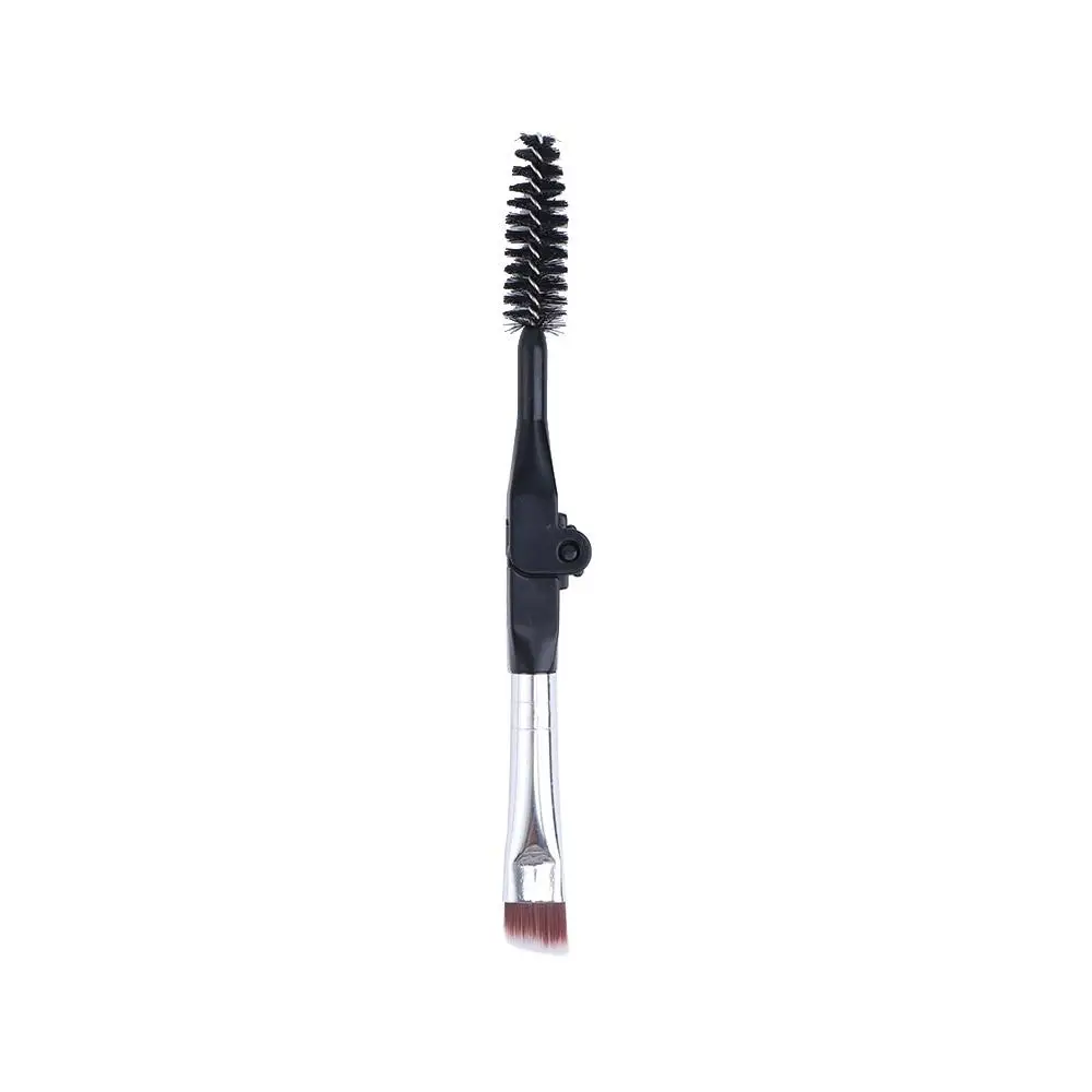 Travel Makeup Brush Eyelash Separator Portable Foldable Eyebrow Brush Duo Angled Eyebrow Brush Mascara Applicator Spoolie Brush