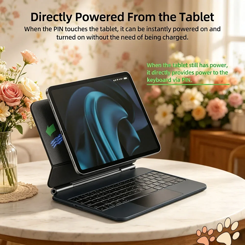Capa de teclado inteligente Pogo Pin de alta qualidade Trackpad para IPad Air 11 2025 M3 IPad Air 10.9 11 2024 Pro 11 4º 5º Teclado Ipad 키보드