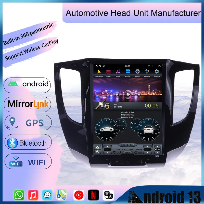 

Android 13.0 For Mitsubishi Triton L200 2015-2018 Car Radio IPS Touch Screen Stereo Receiver Autoradio Multimedia GPS Navigation