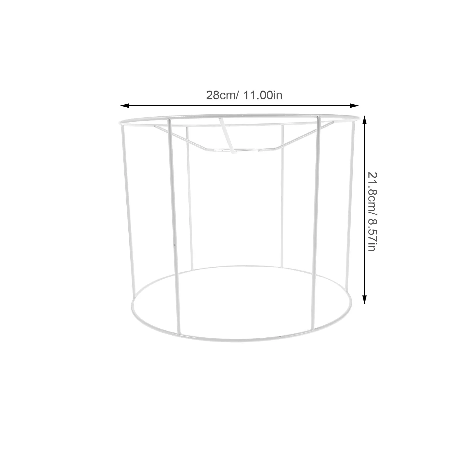 Round Iron Lamp Shade Frame E27 Socket Holder 28x28x21.8cm Stable DIY Table Lamp Pendant Light Fixture Metal Wire Lampshade Cage
