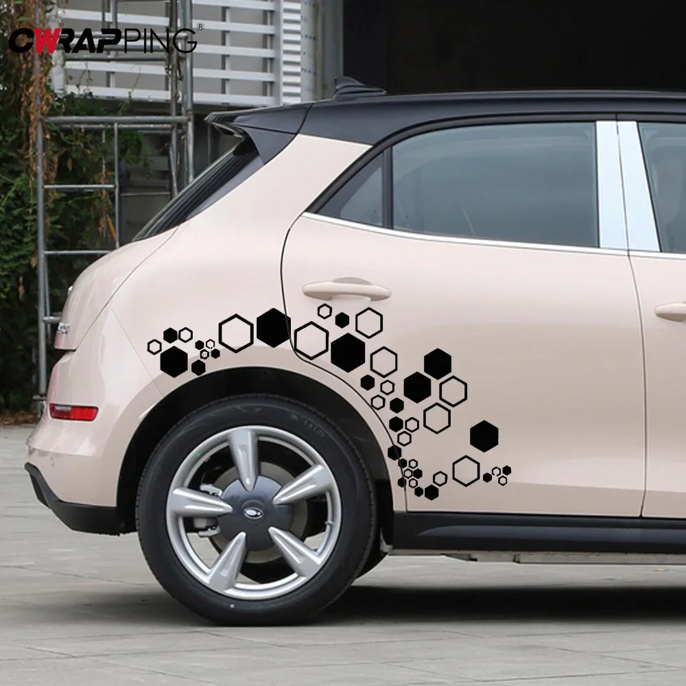 Universal Car Honeycomb Vinyl Decals Auto Graphics Honeycomb Decor Tuning Car Side Stickers for Car Decor Tuning Accessories