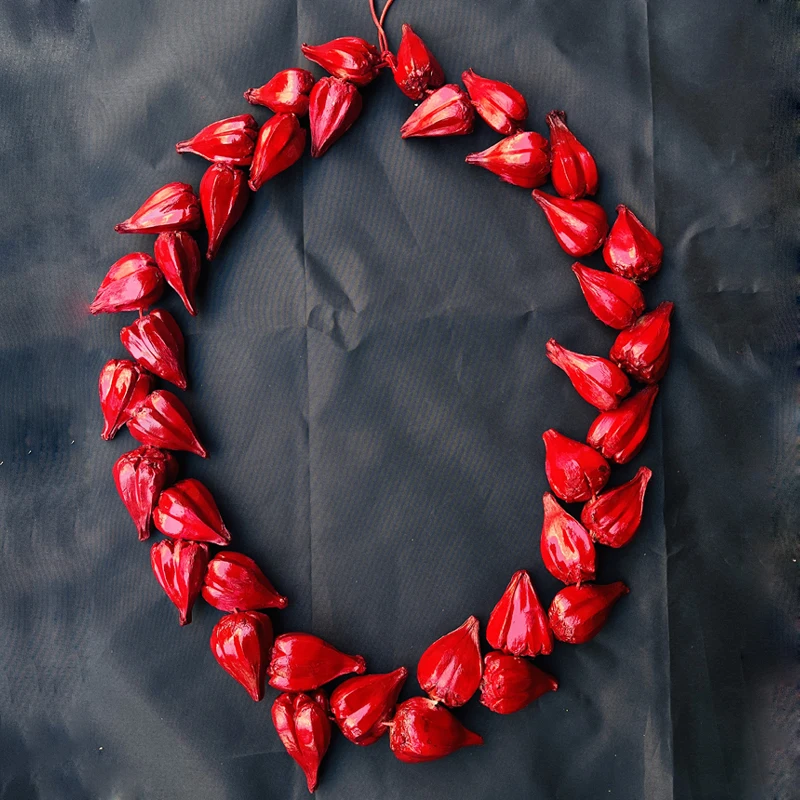 

Ожерелье OTC ULA FALA UlaFala, традиционные римские награды, красные мужчины Самоа Ула Фала, церемониальное Самоанское племенное вождь, официальное мероприятие