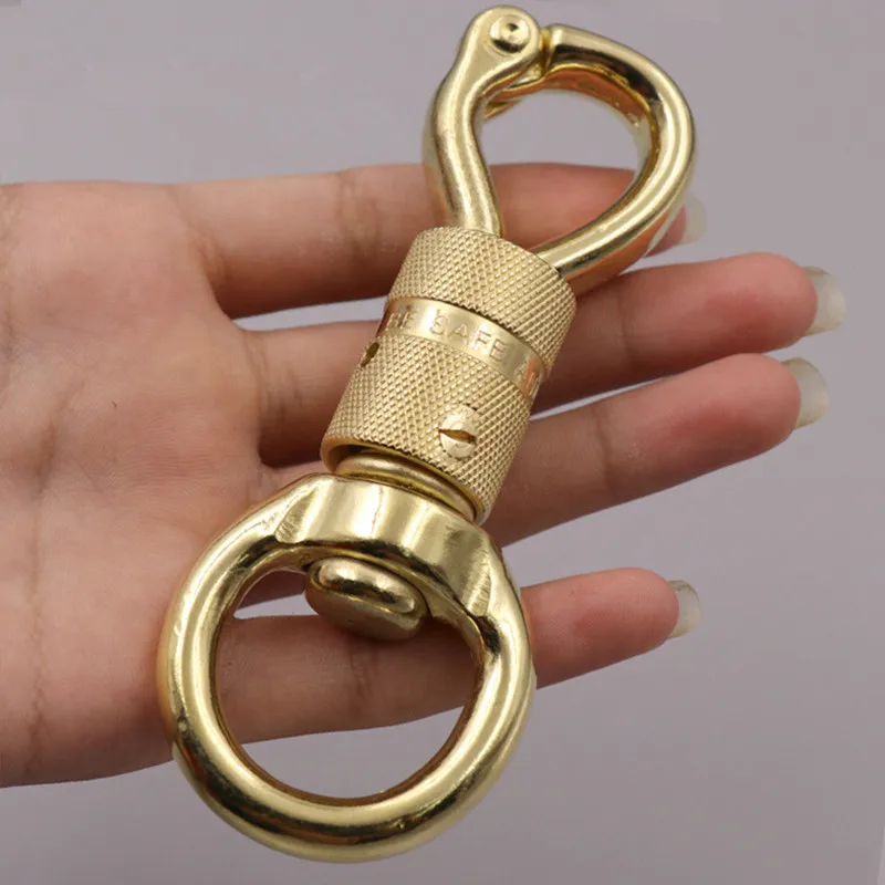 Brass  Decorative Pattern CARABINER Lobster Clasps Swivel Claw Hook Keyring Key Chain Keychain Pendant DIY Accessories