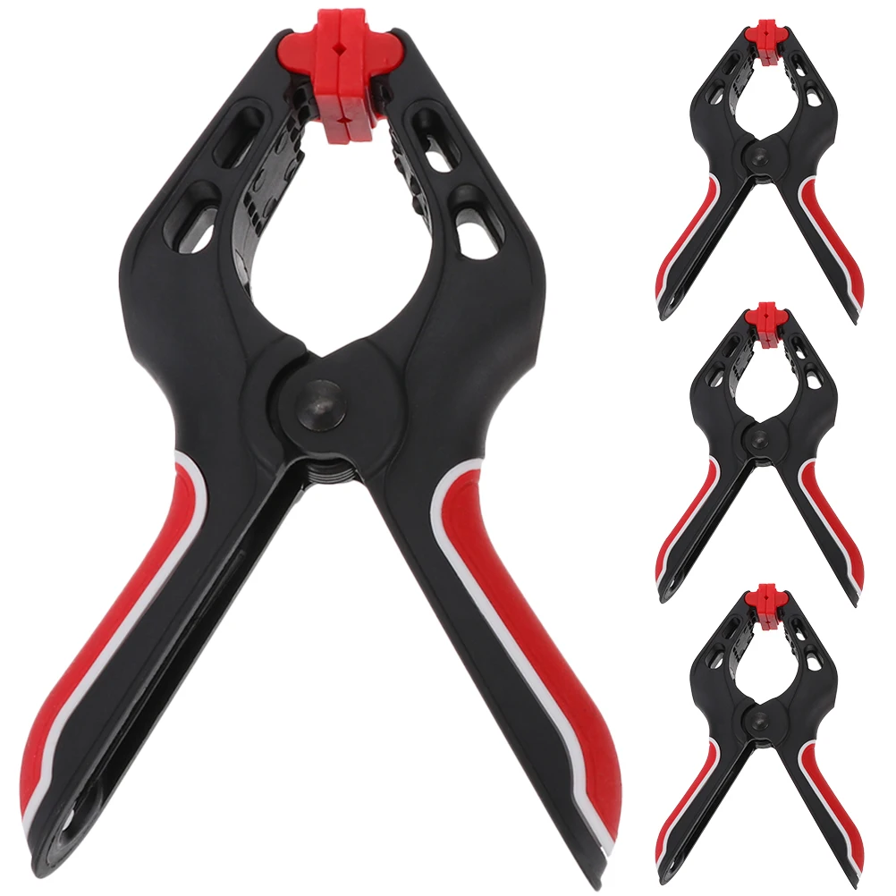 

4pcs Strong Spring Clip Heavy Duty Woodworking Clamps Plastic Powerful Force Carpentry Fixing Board Hold Down Tools