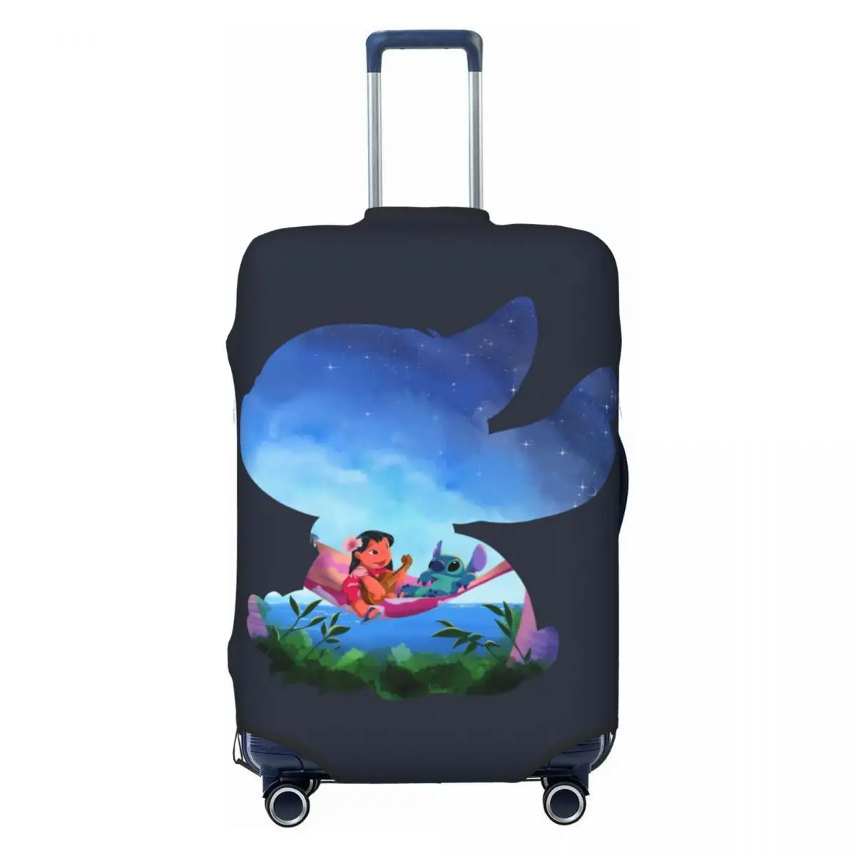 

Custom Cute Funny Stitchs Adventure Anime Luggage Cover Protector Washable Travel Suitcase Covers