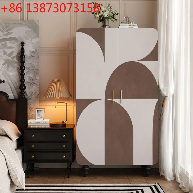 

Французский ретро-гардероб, гардероб, большая емкость для хранения, подвесной шкаф для одежды, бесплатная установка, расписное хранилище из массива дерева