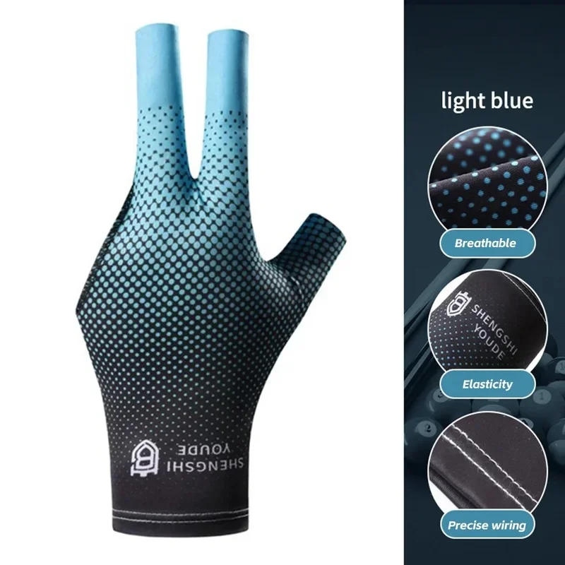 Billiards Glove Left Right Anti-Slip 3 Finger Snooker Billiard Glove Adjustable Snooker Pool Gloves for Men Billiard Accessories