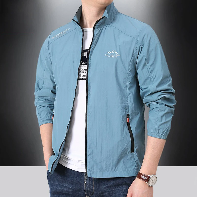 

Мужская летняя спортивная одежда: легкая, дышащая, повседневная, больших размеров, тонкая, с защитой от солнца, стильная куртка для путешествий