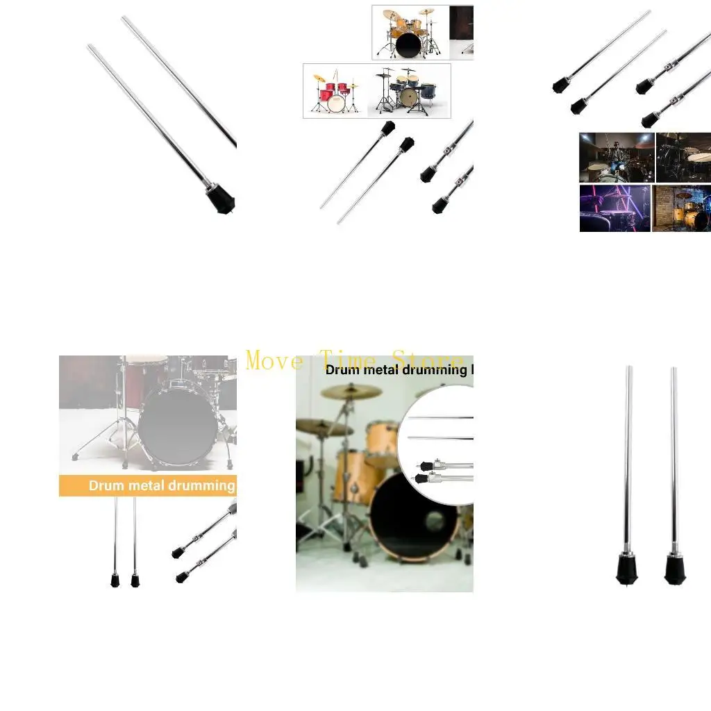 

92ME Drummer Percussionist Bass Drum Leg Metal Risers Floor Foot Replacement Set