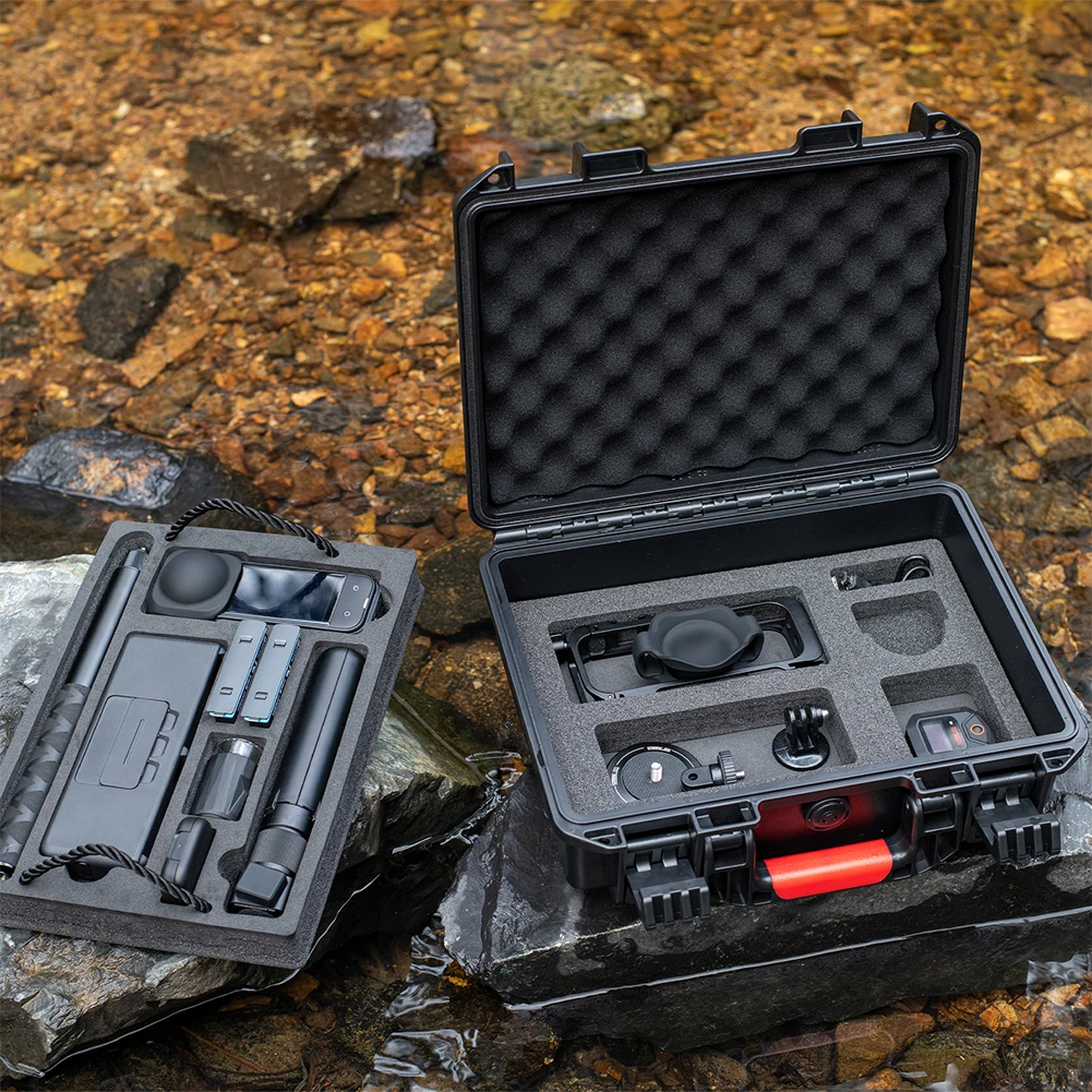 

Carrying Case Explosion-proof Portable Travel Box 2 Layer Hard Storage Bag IP67 Waterproof for Insta360 X5 Camera Accessories