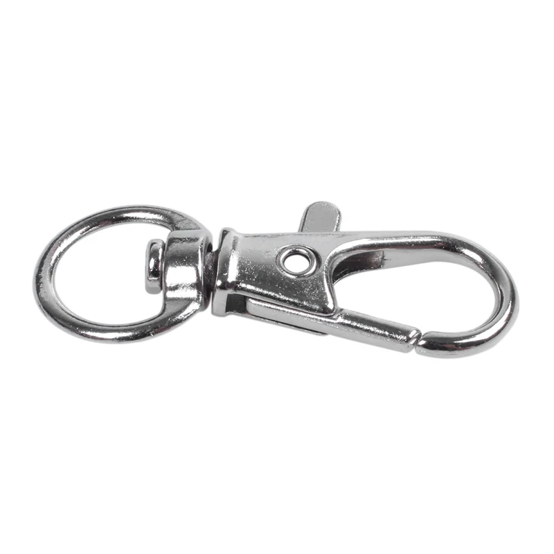 

50Pcs Metal Clasp Swivel Trigger Clips Snap Hooks Key Ring Bags DIY Craft Silver