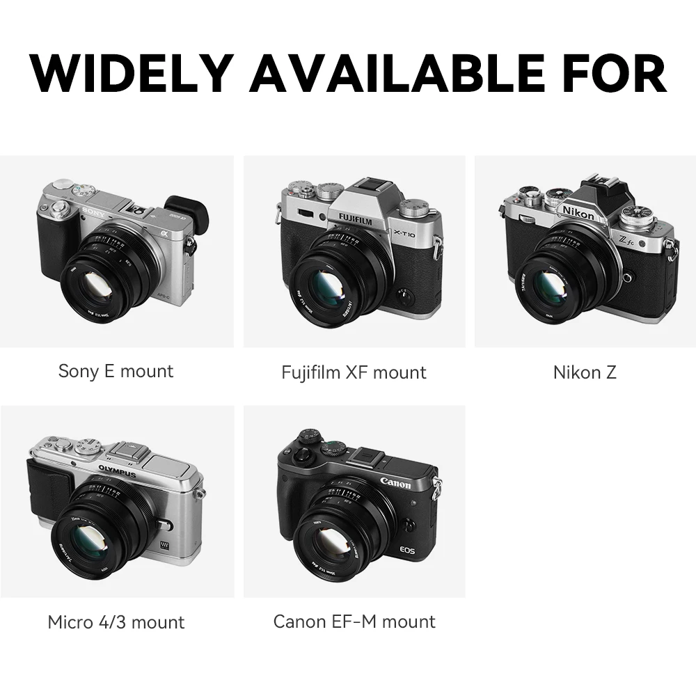 7artisans 35 мм F1.2 II APS-C Большая диафрагма Prime Lens для Fuji XF Canon EF-M Sony E Nikon Z M43 беззеркальная камера a6600 a7c a7r