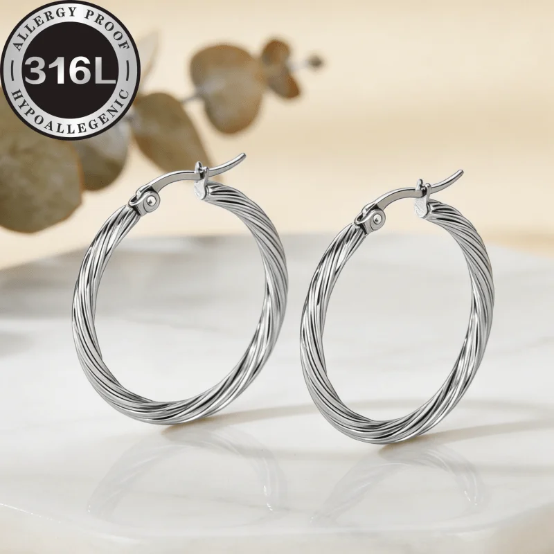 High-end Golden | Silvery stainless steel is hypoallergenic, anti-fading, suitable for skin-friendly, suitable for daily wear