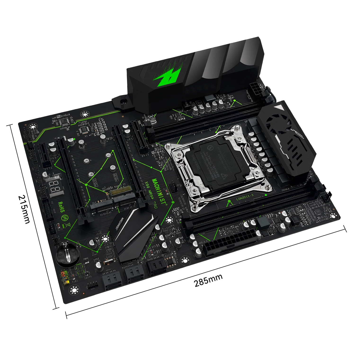 MACHINIST MR9A PRO X99 Motherboard Set Kit LGA2011-3 Xeon E5 2690 V3 CPU DDR4 16 GB (2*8 GB) 2666 MHz RAM TPM 2.0 Optionale Kombination