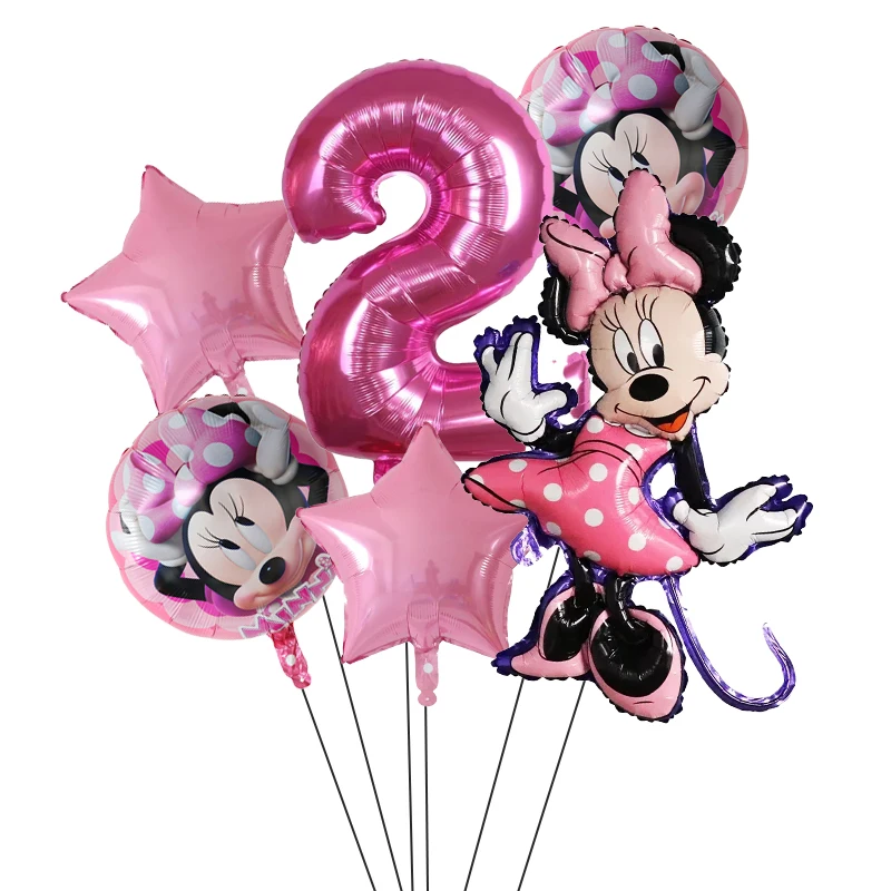 1 set Disney Mickey Mouse Foil Balloons Mickey 1st Birthday Party Decorations Kids Helium Balls Globos Baby Shower Toys