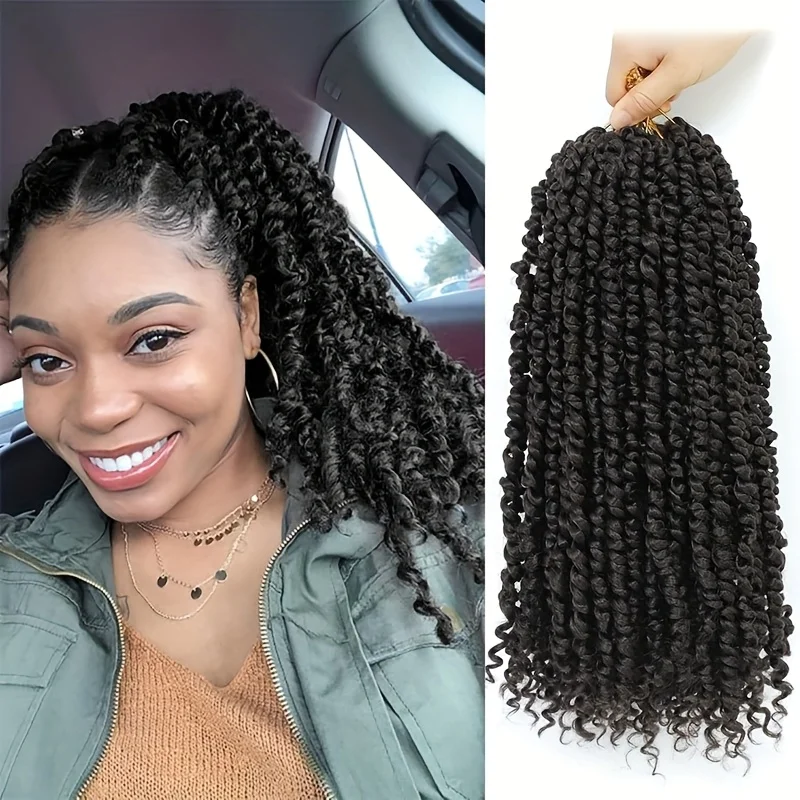 

Предварительно закрученные волосы Yanky Twist Вязаные крючком 14 дюймов 7 упаковок Bohemian Passion Twist Spring Mini Twist Вязаные крючком волосы Синтетические плетения волос