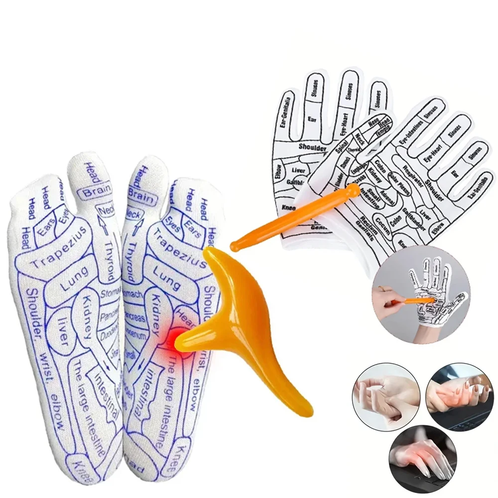 6 قطعة قفاز نقاط الوخز القدم العلاج بالابر جورب تدليك جورب تدليك تخفيف متعب مدلك ريفليكسولوجي الجوارب القدم العلاج الطبيعي