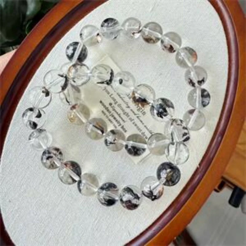 

11.5MM Natural Herkimer Diamond Bead Bracelet Fashion Reiki Healing Fengshui Jewelry Holiday Gift 1PCS