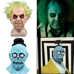 Beetlejuice Cosplay Headgear Blue Skull Mask Halloween Party Role Play Props For Men And Women