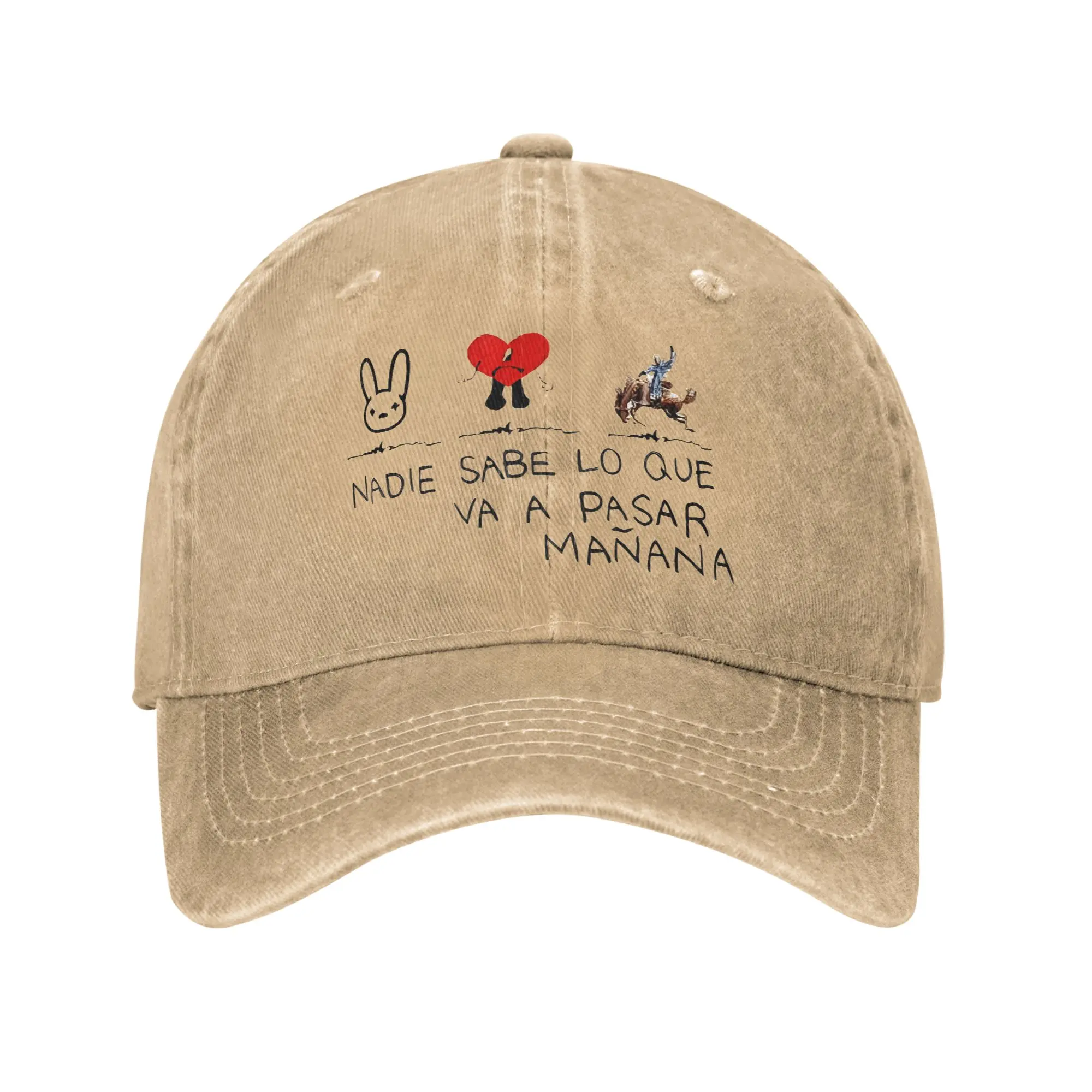Bad Bunny New Album Baseball Caps Distressed Denim 90s Debí Tirar Más Fotos Snapback Hat Unisex Workouts Unstructured Caps Hat
