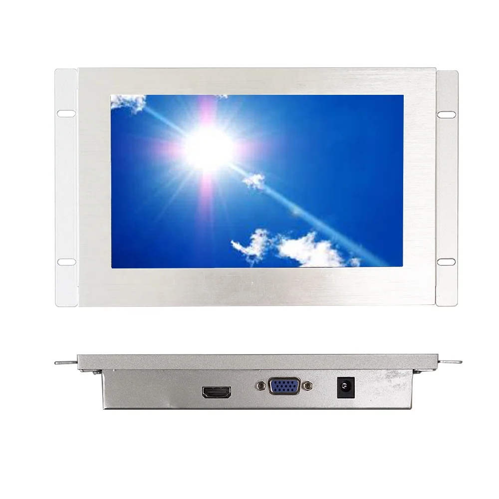 Robust metal enclosure 7 inch 1000 nits no frame lcd monitor