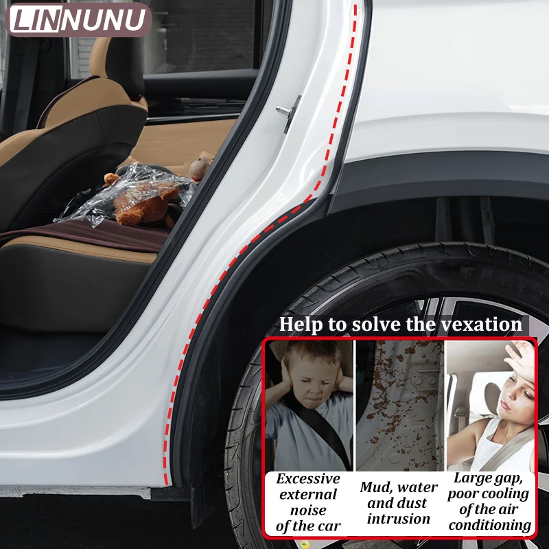 LINNUNU Boyue L Car Door Anti-collision Strip Seal Strip AntiRubbing Scratching Edge SealingFit for Geely Monjaro Atlas Starray