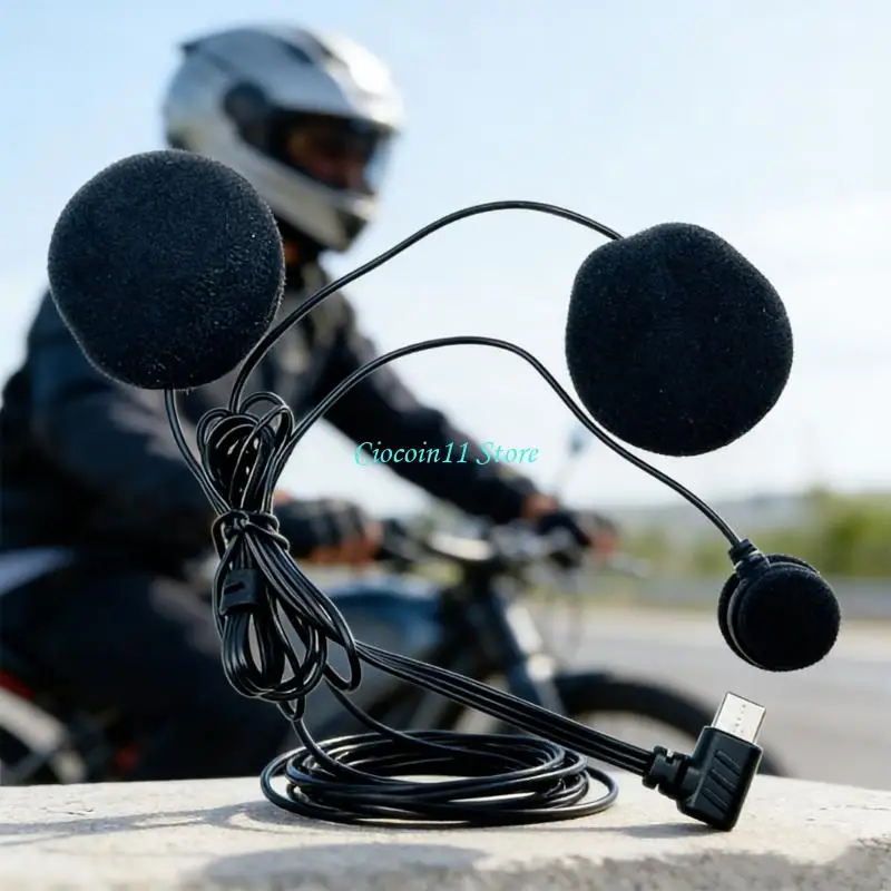 

Y1UB Type C Charging Helmet Microphone Double Noise Cancelling Hifi Sound Comfort Fit