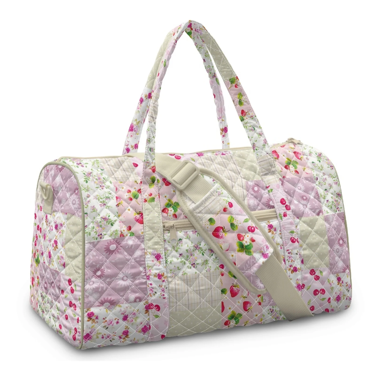 Coloranimal Strawberry Cherry New Trend Gym Bags Polyester Large Capacity Travel Bag for Women