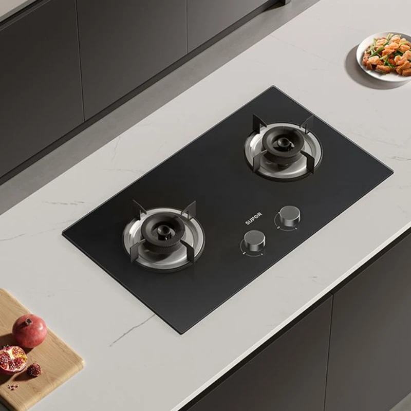 Supor gas stove household kitchen natural gas stove double stove table embedded liquefied gas fierce fire