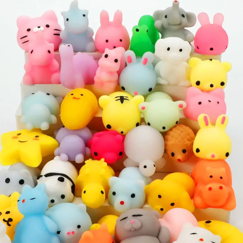 Variety Kawaii Mochi Squishy Animals Stress Relief Squeeze Fidget Toys Classroom Prizes Squishies Party Birthday XMAS Gifts