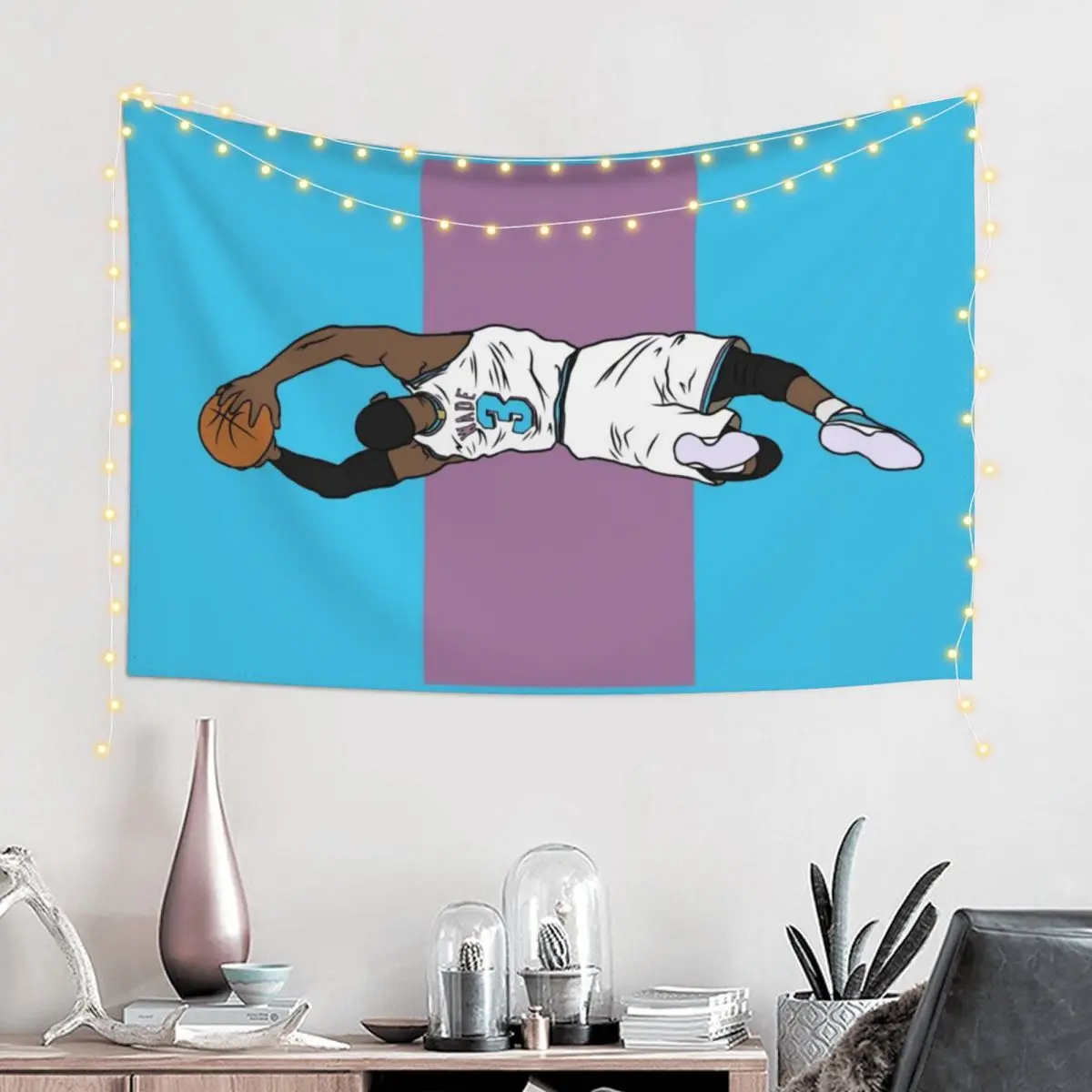 Dwyane Wade Vice Tapestry Decorative Wall Carpet On The Wall Room Decor Cute Tapestry