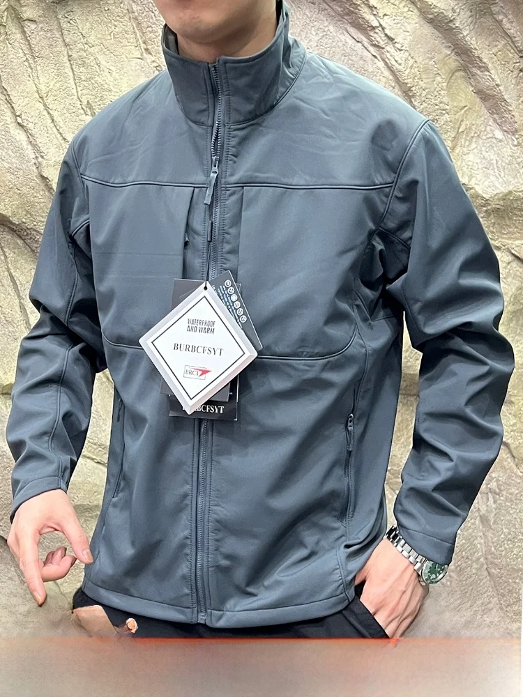 

Серия Evereen Outdoor Fowl 3D пошив ПК Теплый Fce Fce воротник-стойка на подкладке Soft ell Jaet для мужчин осень-зима