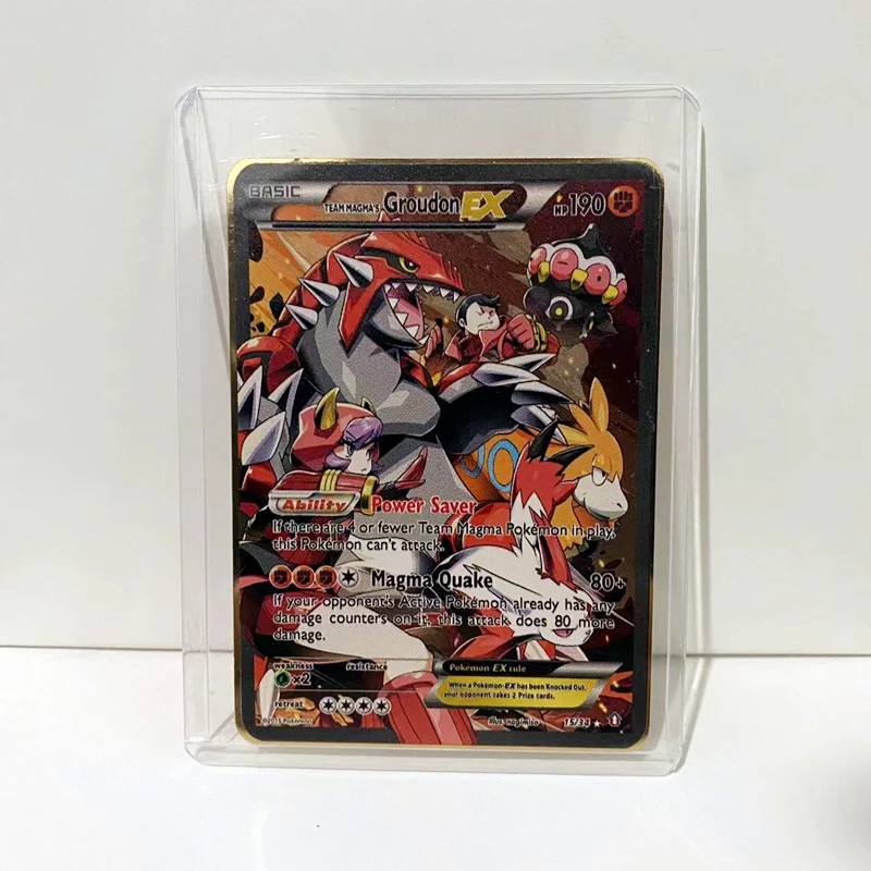 DIY Hot Sale Pokemon Cards Mewtwo Vstar Groudon Kyogre Arceus Charizard Lugia Giratina Rayquaza English Pokémon Vmax Metal Card