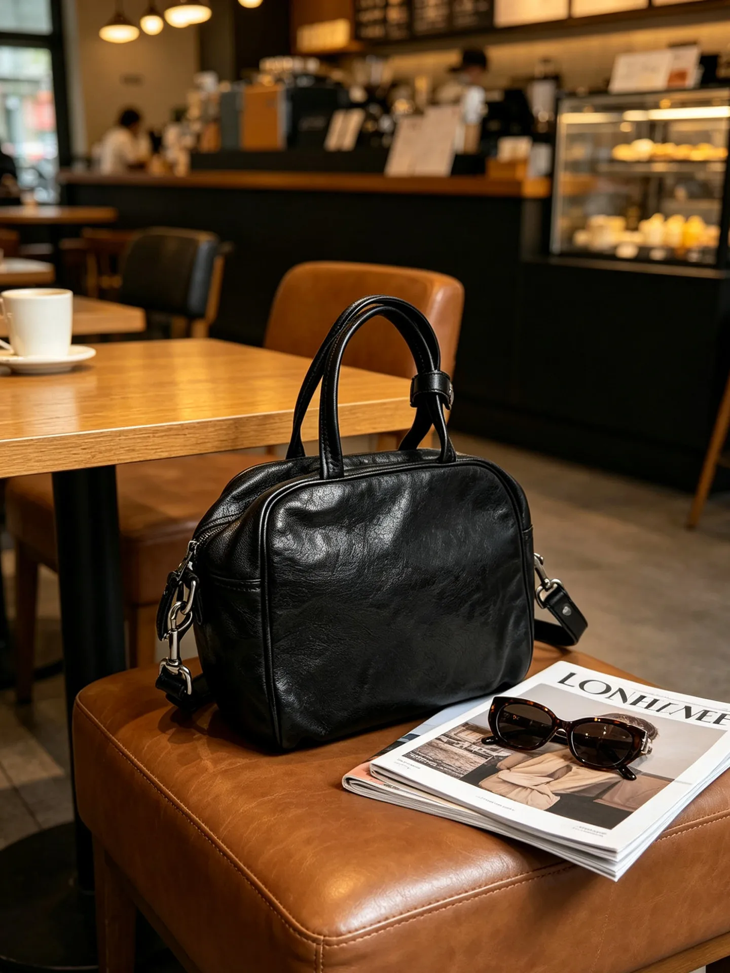 PNDME einfache, modische, hochwertige Damenhandtasche aus Rindsleder der ersten Schicht, Outdoor-Party-Luxus-Umhängetasche aus weichem Echtleder – Detail 2