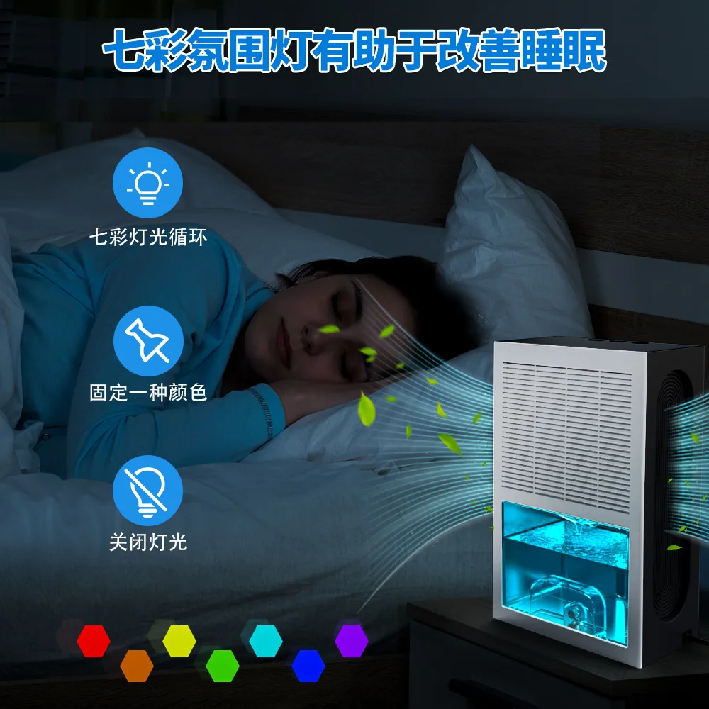 Energy Efficient Portable High-Capacity Dehumidifier Moisture Absorber for Home Bedroom And Basement - Air Humidity Controller
