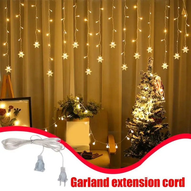 3meter EU US Plug Power Extension Cord 220V 110V Transparent Extension Cord For Garland LED Fairy Lights Electric Cord Extender