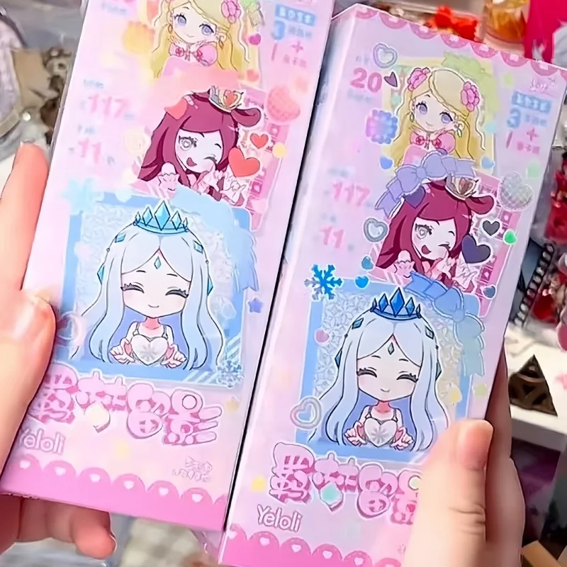 Pegatina de colección de luz fluida de Kayou Ye Luoli, la primera bala de "Dreames And Shadows", tarjetas de colección temáticas rococó, regalos