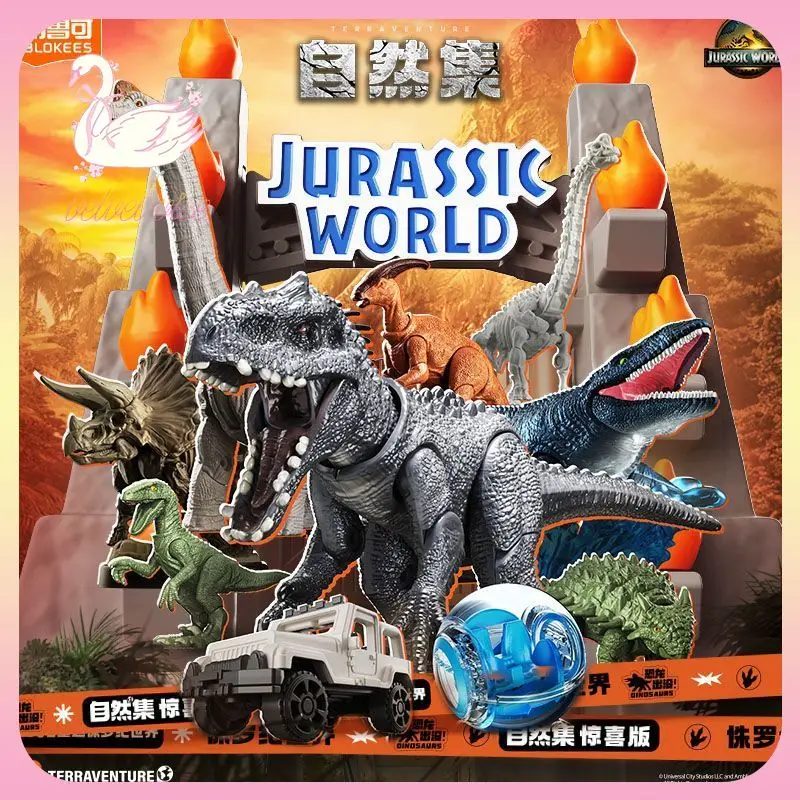 

Оригинальные Blokees Jurassic World Terraventure Series Vol.2 Blind Box Фигурки Mosasaurus Peripheral Collection Игрушка для мальчика в подарок