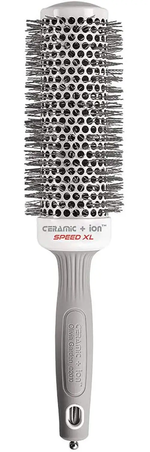 

Extra-Long Round Thermal Hair Brush for Normal to Thick Hair - Ceramic + Ion Speed, Professional Blowout Tool