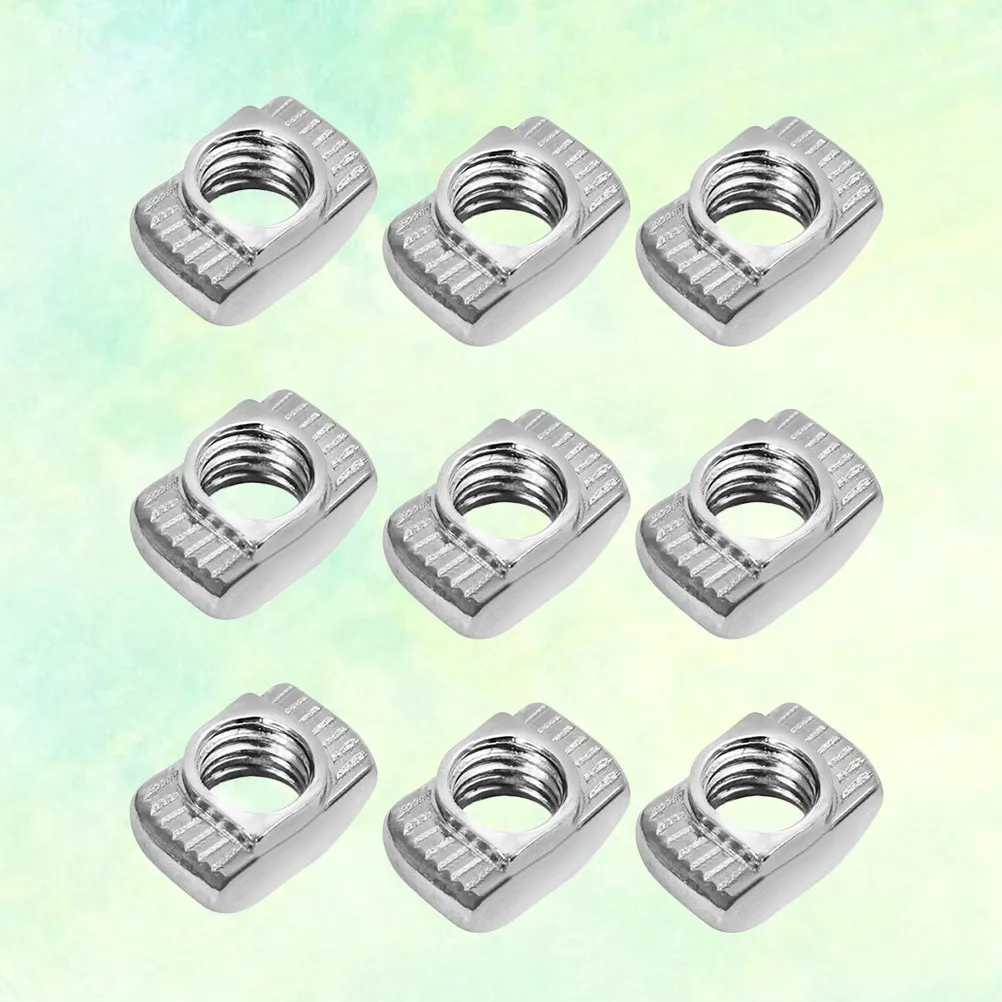200Pcs Aluminum Profile T-Nut Set Carbon Steel Nickel Plated Hammer Nut for European Extrusion Systems M4x10x6 Rust Resistant