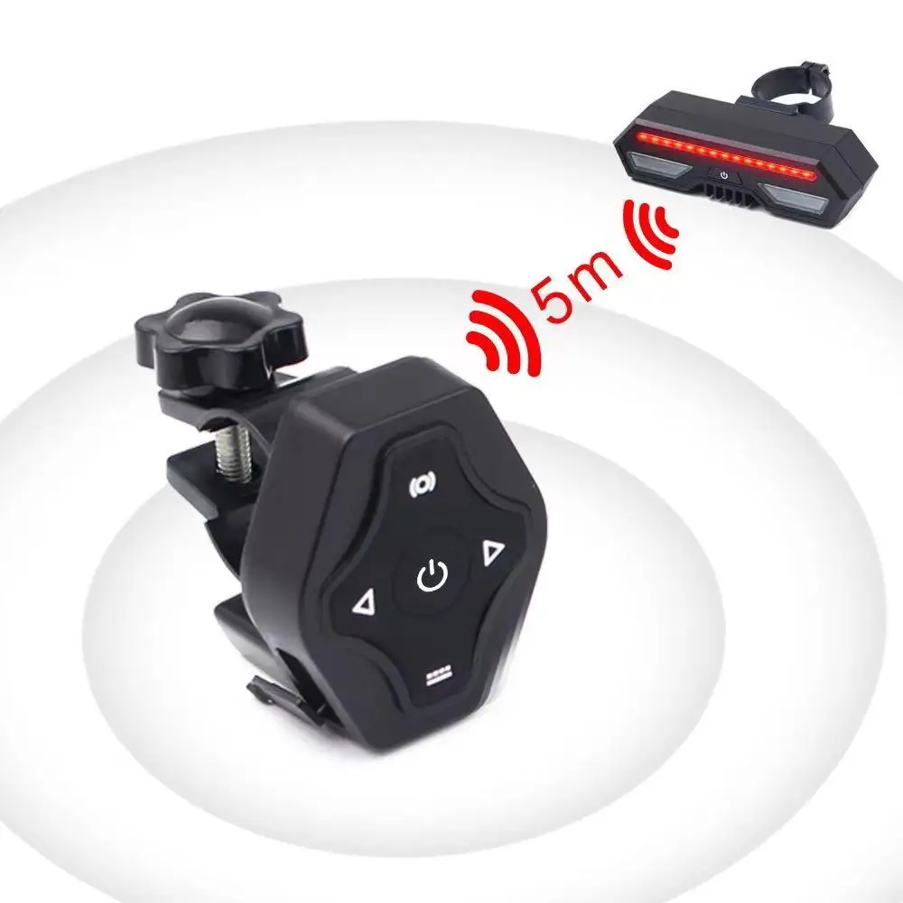 Bike Tail Light with Turn Signals Wireless Remote Control Waterproof Bicycle  Light Back USB Rechargeable