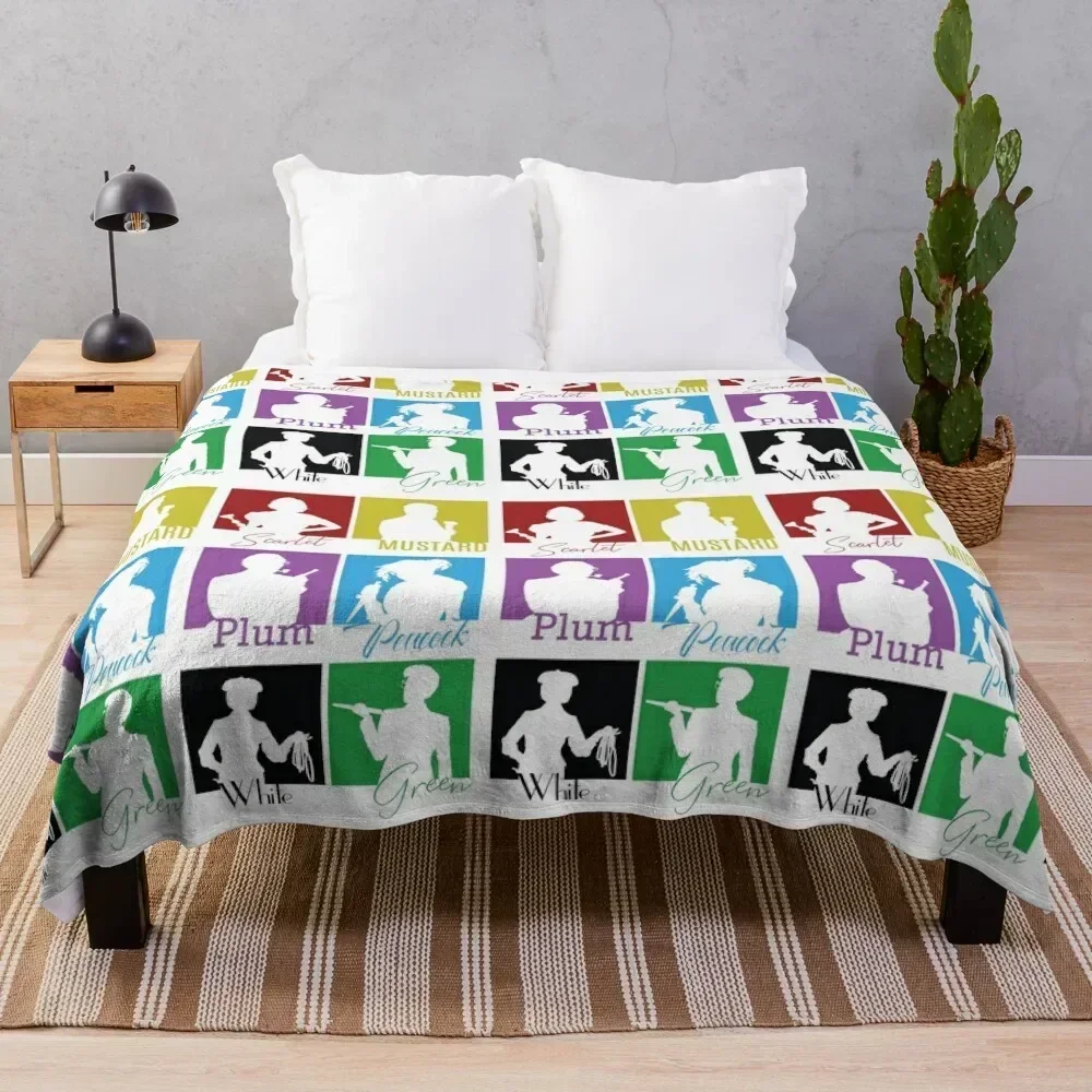 

Clue (1987) Character Lineup v2 Throw Blanket Stylish Couch Blanket for Home Living Room