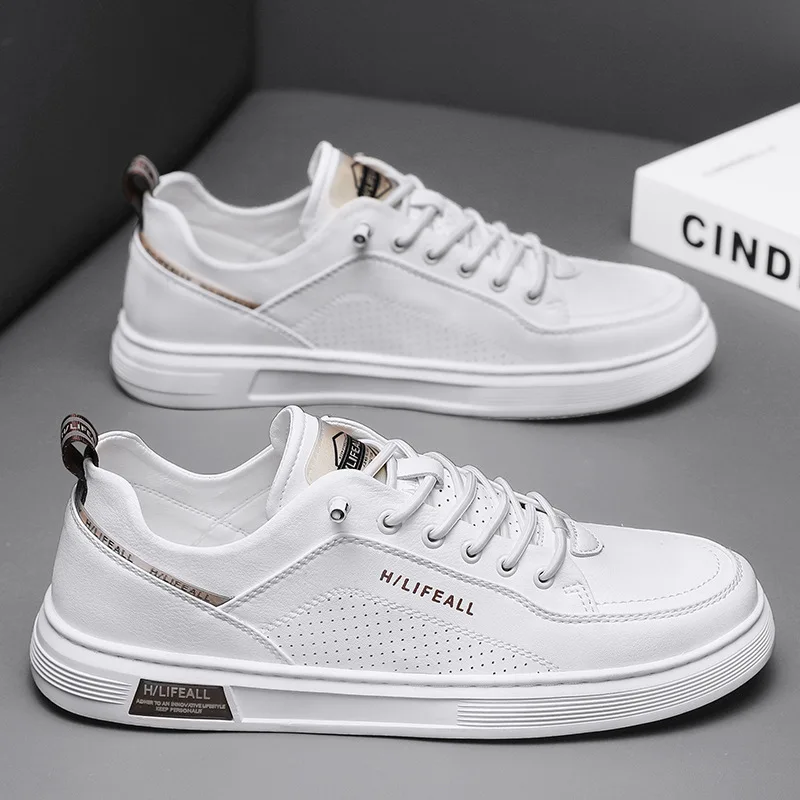 Casual Canvas Shoes for Men Spring Trendy Slip-On Leather Panel Student Versatile Cloth Shoes New Style All-Match Rubber Sole