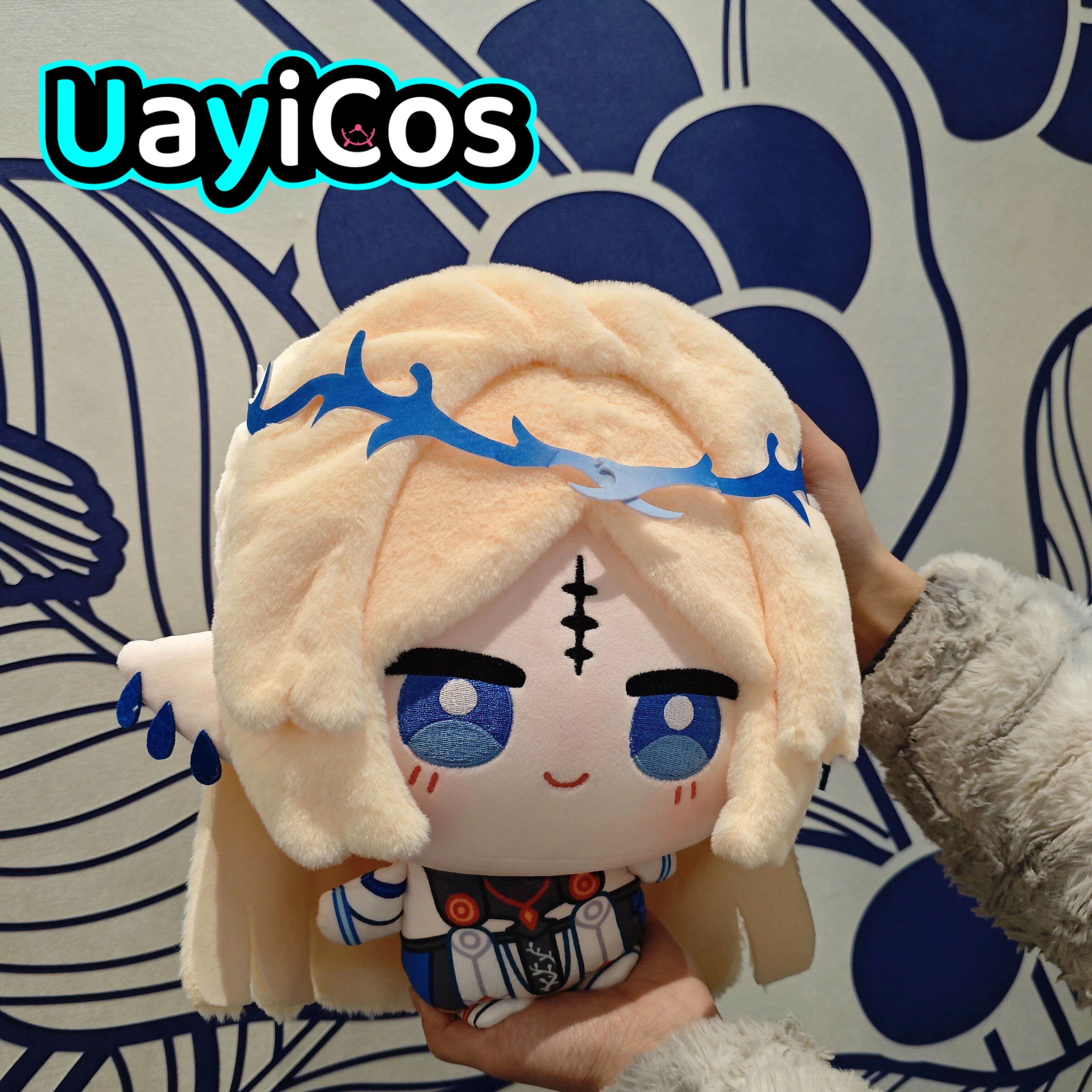 

35cm Wuthering Waves Cartethyia Big Head Stuffed Plushie Doll Clothes Suit Pillow Cartoon Ornament Anime Game Toy Gifts Cosplay