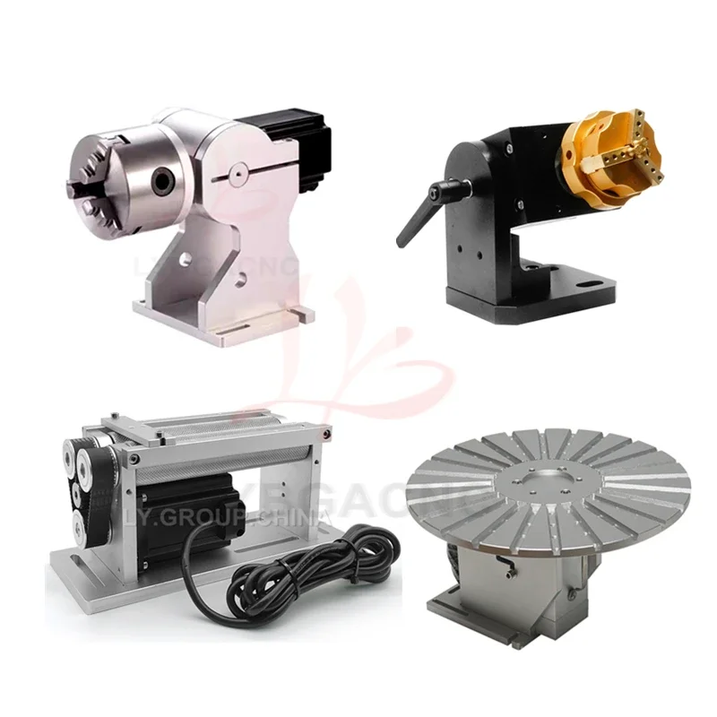 New Round Wheel Rotary Axis Round Wheel 4th Axis Rolling Roller Rotation Axis for Fiber Laser CNC Router Marking Machine