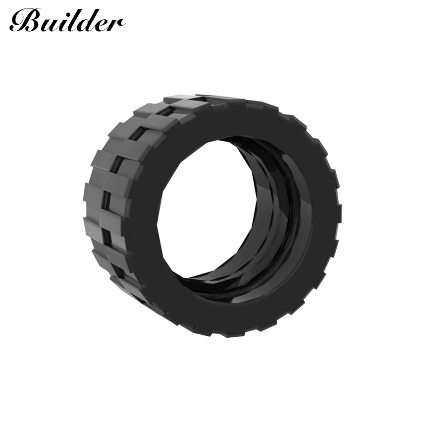 

Little Builder 89201/55981 Wheel Tyre 24x14mm DIY Assembly MOC Compatible Toy Part 1pcs Technological Automobile Building Block