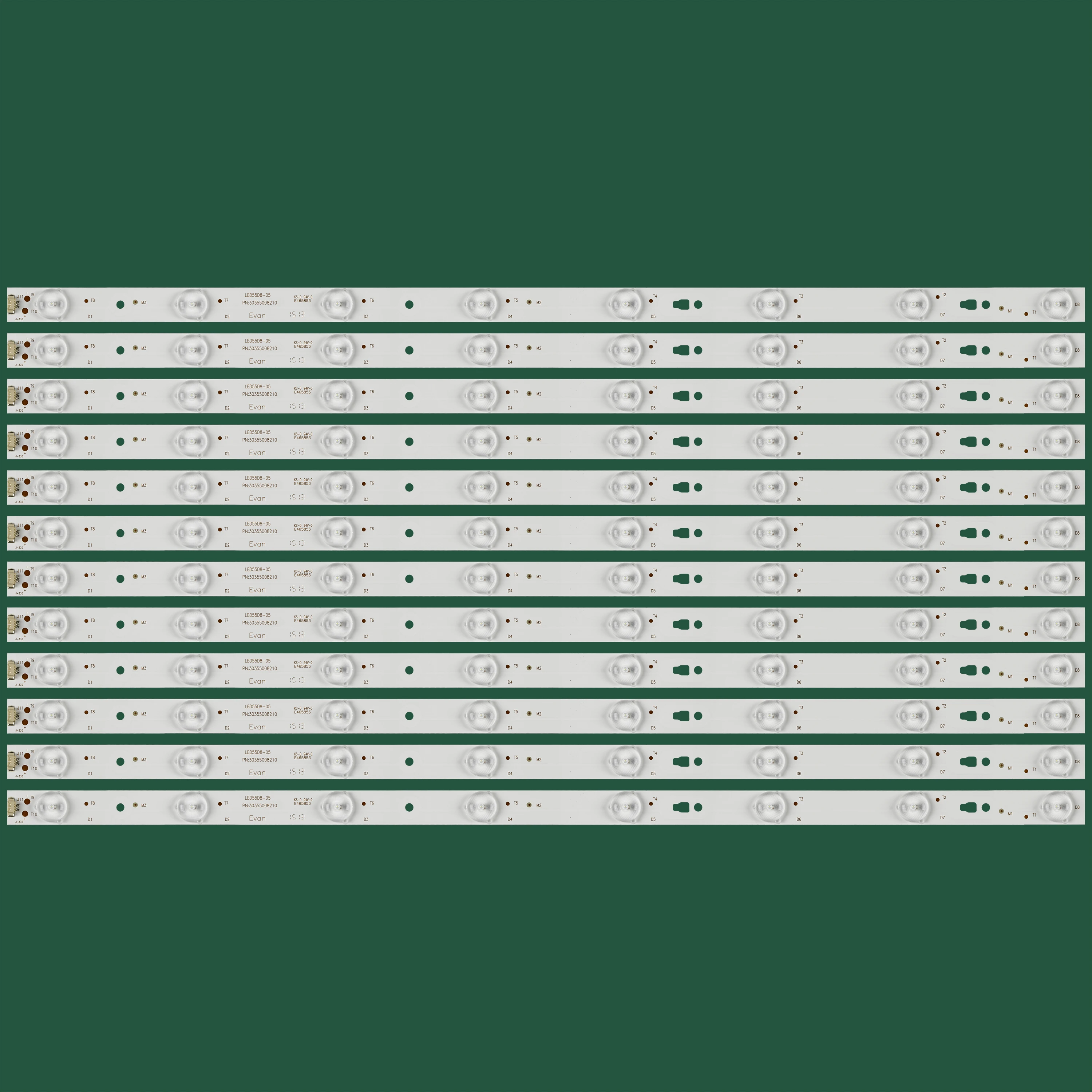 Tira de luces LED, accesorio para MYSTERY piezas MX4245147501359 JVC LT55A73 LT55E73 MTV-5531LTA2 (A) 30355008207 LED55D8-ZC14-05, 12 LSC550HN01-K01, 8LED